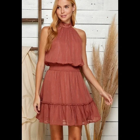 🚨🚨BOHO HALTER DRESS - Picture 1 of 8